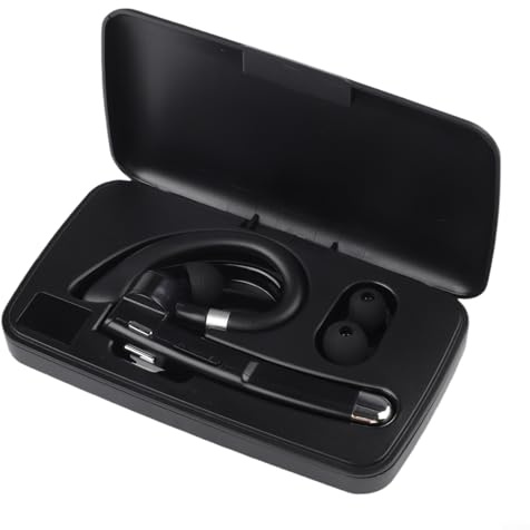 Auriculares inalámbricos para camionero con micrófono, auriculares de una sola oreja 5.2 para reducción de ruido CVC 8.0, brazo giratorio de 360° para camioneros, oficina, centro de llamadas, tiempo