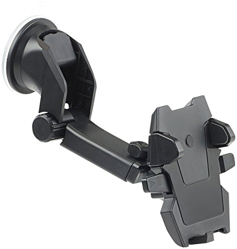 Callstel Handyhalterung fürs Auto: Kfz-Smartphone-Armaturenbrett-Halterung, 360°-Teleskop, One-Touch (Handyhalterung Auto Armaturenbrett, Kfz Smartphone Halter, Halterungen für Navi)