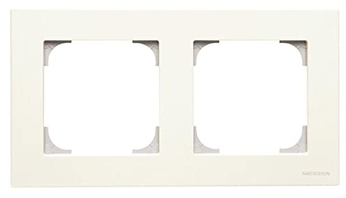 Niessen 8572 BL - Marco, 2 Ventanas, Color Blanco