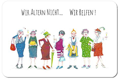 Frühstücksbrettchen | Wir altern nicht, wir reifen | Brettchen Schneidebrett | Barbara Freundlieb | Spaß