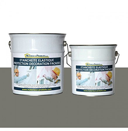 MATPRO - Peinture Étanche & Élastique pour Protection de Façade - pour Mortiers, Briques, Crépis, Fissurés ou Non, Avec ou Sans Relief - Taupe - 36Kg