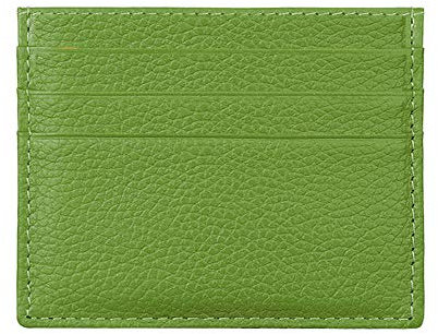 Hibate (Grün RFID Schutz Leder Kartenetui für Herren Damen Slim Mini Karten Geldbörse Kreditkartenetui