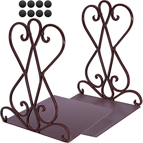 Anwenk Vintage-Buchstützen, strapazierfähig, luxuriös, Kunst, Buchständer, Retro-/Vintage-Stil, Antik-Stil, Urlaubsgeschenk, mit Filzpads zum Schutz des Bücherregals, bronzefarben