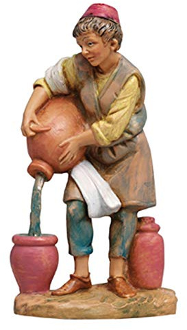 Statuine Presepe: Pastore con anfora che versa acqua 12 cm Fontanini 284