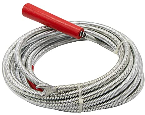 VARIOSAN Spirale per pulizia tubi 11626, 5,00 m, gancio 9 mm, manovella