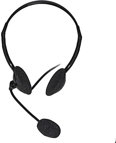 Link LKHS02 CUFFIA CON MICROFONO ORIENTABILE, Con connettore 2 X 3,5 mm. e controllo del volume