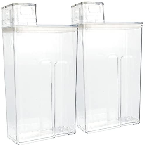 ORFOFE 2pcs Laundry Detergent Storage Box Powder Bucket Large Capacity Laundry Bin Sub Storage Bucket for Organization and