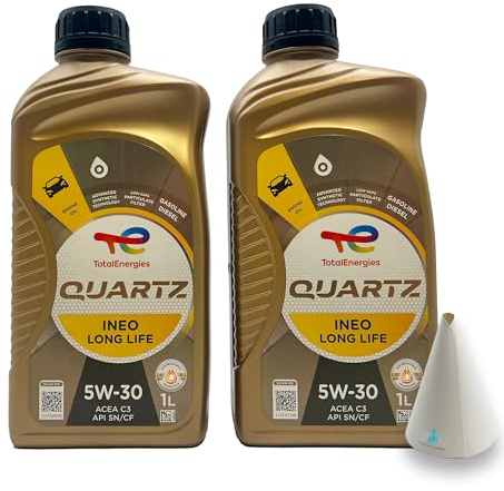 2 L Total Quartz Ineo Longlife 5W-30 | passend für | VW 504 00 | VW507 00 | MB 229.51 | BMW LONGLIFE-04 | PORSCHE C30 | 2 Liter | Motoröl | Motorenöl | mit Trichter