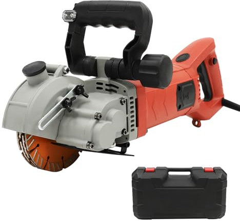 Electric Wall Chaser 5500W Wall Grooving Cutting Machine Cutting Slotting Machine Concrete Slotting Machine for Asphalt Granite Brick Cutting Size 40x40mm