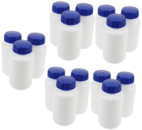 Gatuida 15 Stk Chemische Runde Flasche Große Flaschen Laborprobenflaschen Reagenzbehälter Chemische Flaschen Flüssige Flaschen Wiederbefüllbare Probenflaschen hdpe，ldpe Weiß