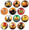 Gxhong 12Pcs Halloween Kühlschrankmagnete Magnete, 30mm Runde Dekorative Magnete, Halloween Magnete Kühlschrank Set mit Kürbis Fledermaus Muster, für Kühlschränke Magnettafeln Schließfächer Fotowände