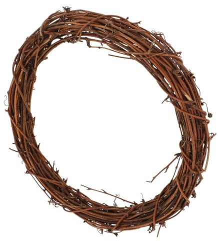 Toddmomy Rattan Wreath Handgefertigter Natürlicher Weinrebe Für Festliche Dekorationen Für Weihnachten Und Hochzeiten Rustikaler Für Tür Und