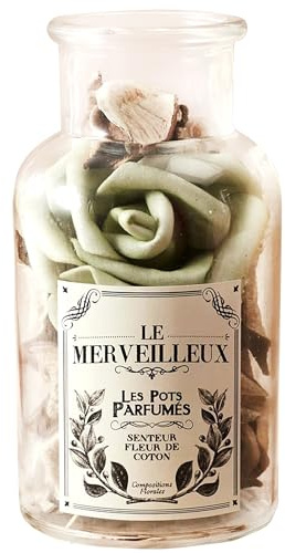 Linnea Pot pourri Les Pots PARFUMES Le Merveilleux Vert Senteur Fleur de Coton