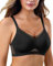 As Fairy Non Wired Bras for Women Lift Push Up Seamless Wireless Bra with Soft Support Lace V Neck Bralette Mesh Bras Everyday Bra (Black+Nude,XL)