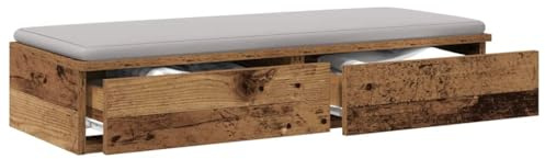 vidaXL Sänglådor Gammalt trä 80 x 36,5 x 16,5 cm Konstruerat trä, Minimalistisk sovrumsinredning, stiligt förvaringsutrymme, hållbar träbox, platsbesparande design