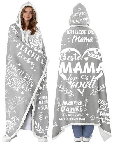 Muttertagsgeschenke für Mama, Geburtstagsgeschenk Decke mit ärmeln für Mama | Beste Mutter Geschenk von Tochter Sohn,Geschenke Mutter zum Ostern Muttertag Geburtstag Weihnachten