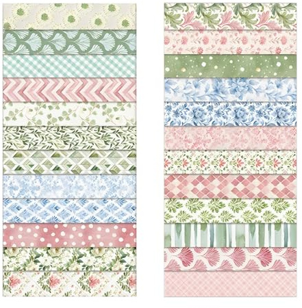 24 fogli di carta decorativa per découpage su entrambi i lati, carta boho scrapbook paper, carta colorata per fai da te, diario, album fotografico