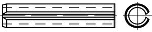 DIN 7346 Federstahl Spannstifte (Spannhülsen), leichte Ausführung - Abmessung: 4x20 (200 Stück)