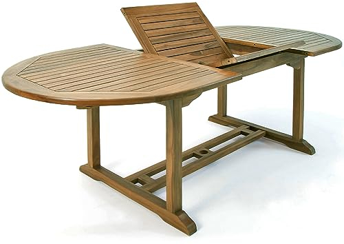 Casaria® Gartentisch Wetterfest FSC®-Zertifiziert Holz 200x100cm 160kg Belastbarkeit Schirmständer Balkon Garten Terrasse Tisch Klapptisch Balkontisch Eukalyptus