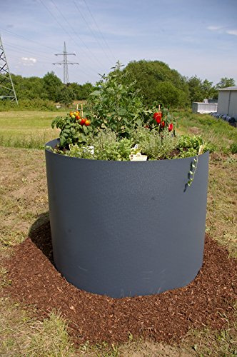 Hochbeet-Bausatz Kunststoff rund anthrazit D=100cm H=80cm
