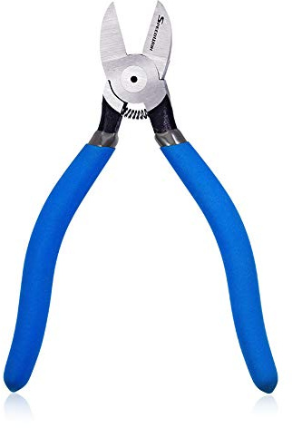 SPEEDWOX Flush Cutters 7 Inches Flush Cut Plastic Nippers Angled Wire Cutting High Carbon Steel High Leverage with Spring Precision Tools Jewelry Making