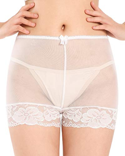Satini Bellissmi Sottogonna in Maglia di Nylon Francese (Bianco, S)