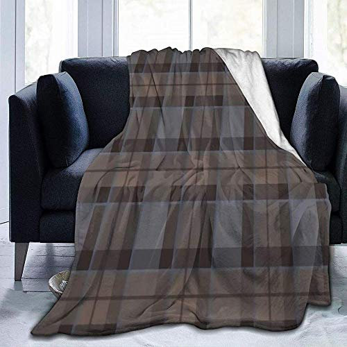 DWgatan Kuscheldecke Decke,Fraser Tartan Plaid Ultra-Soft Micro Fleece Decke Hotel Überwurfdecke Gemütliche warme Fuzzy-Decke für Bettcouch Wohnzimmer Überwurfdecke Tapisserie-80 x60