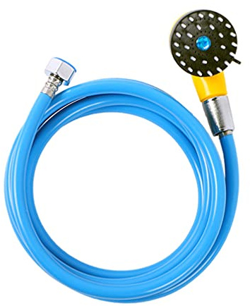 POPETPOP Pet Bathing Shower Sprayer Massager Scrubber Tool Dog Pet Handheld Grooming Head Brush Nozzle for Bath Tub Outdoor Garden 250x6cm