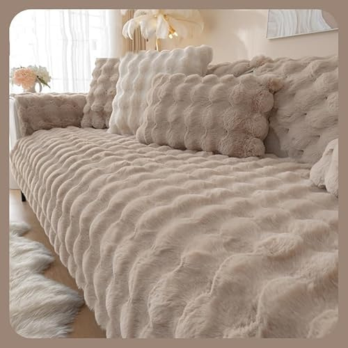 WYJHNLBEDC Sofa/Couch überzug/überwurf/überwurfdecke, Sofaschutz Hund | Warmer Super Weicher Plush Sofabezug für L Form/U Form/Ecksofa 3/2/1 Sitzer, Kratzschutz Katze