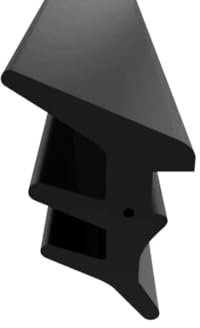 GUARNIZIONE FERMAVETRO IN PVC UNIVERSALE confezione da 10m .Bordatura ad incastro solo pressione per finestre e balconi e infissi .Contro correnti d'aria risparmia costi di riscaldamento. (4mm, Nero)