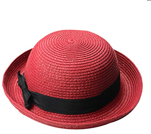 NUOBESTY Sommer Sonnenhut Strohhut Damen Sommer Strandhut Wanderhut Für Strandsport Damenhüte Packbarer Reisehut Fedora Hut Melone Hut Hüte Für Frauen Frauenhut Fräulein Kuppel