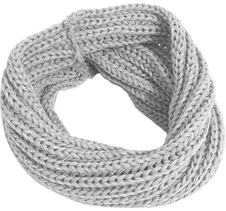Winter-Strickschal FüR MäNner Winter Frauen Männer Woolen Garn Gestrickte Warme Hals Kragen Wärmer Schal Wrap Geschenk Gestrickte Ring Schals Frauen Kleidung Zubehör Schal Herren ( Color : Light Gray