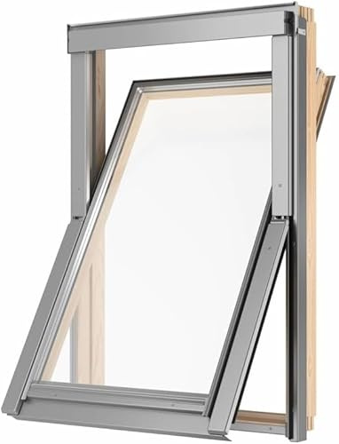 Velux Gruppe RoofLite+ Dachfenster Holz SLIM und Eindeckrahmen (66 x 118)