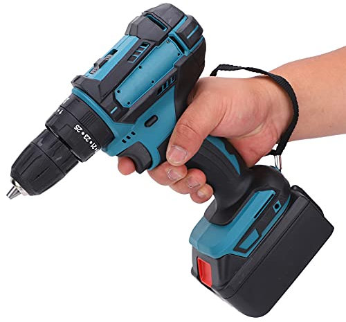 Perceuse électrique à Percussion, Perceuse électrique Portative, sans Balais, Outil de Poinçonnage sans Balais Rechargeable AC110-240V (Prise UE)
