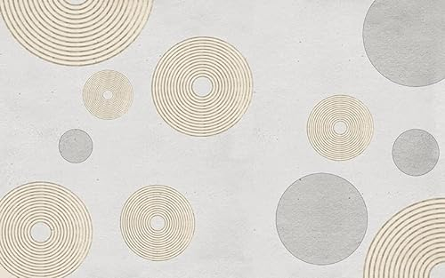 Fototapete Kinderzimmer Kreis Retro Beige Erwachsene Vliestapete Dekoration Tapeten Fototapete 3d Effekt Fototapete Schlafzimmer Wohnzimmer Büro Flur Fototapete 400x240cm