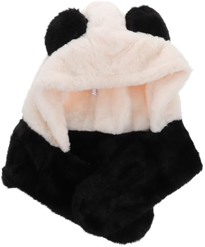 DEARMAMY Panda-schalmütze Lustiger Tierhut Mützen Für Teenager Panda-halloween-kostüm Tierkostümhüte Lustige Tierhüte Panda-mütze Bärenhut Tiermütze Panda-hut Künstliches Kaninchenfell