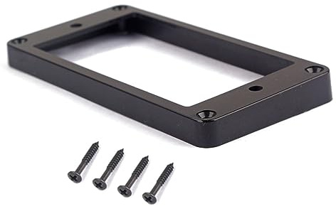 Vaguelly Kunststoff Flach Doppelspule Pickup Schwarz Mit Schrauben Humbucker Rahmen Gitarren Für -projekte Ersatz Für Defekte Teile