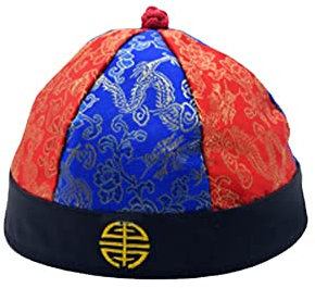OXOLAMRIN Chapeau impérial chinois ancien, Chapeau chinois ancien de la dynastie Qing, casquette souple for marié empereur, cadeau du nouvel an