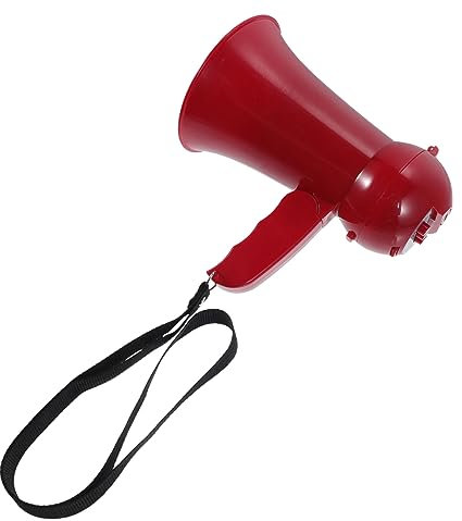 YARNOW Batteriebetriebenes Megaphon Mit Handschlaufe Rot Tragbar Klein Megaphon Für Hochzeitsfeier Cheerleading