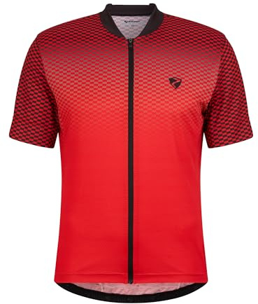 Ziener NELETE Maglia da Ciclismo da Uomo, per Mountain Bike, Traspirante, ad Asciugatura Rapida, Elastica, a Maniche Corte, Rosso, 56