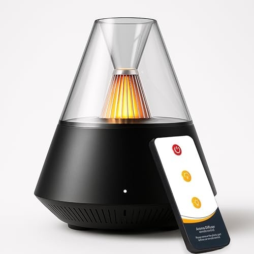 ALMA® Aroma-Diffusor – Duftöl Ultraschall-Raumbefeuchter für Ätherische Öle mit LED-Licht – Intelligente Aromatherapie, Leise Verwendbarkeit, 16h Dauerbetrieb, Inkl. Fernbedienung