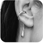 LAURITAMI Ear Cuff Gold Silber Fake Helix Knorpel Ohrringe Fake Piercing Ear Cuff Ohrringe Clip On Earcuffs Schmuck für Männer Damen