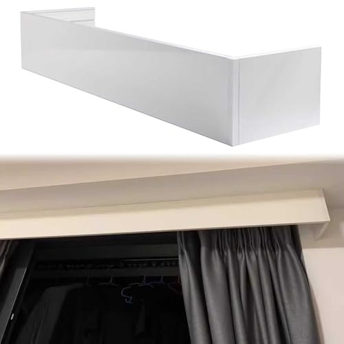 Verdunkelungsvorhang, Volant, Box für Fenster, Decken-/Wandmontage, dekorative Stangenabdeckung, Querbehang, 1–6 m Länge (160 cm), keine Spuren erforderlich, stilvolle Fensterbehandlung