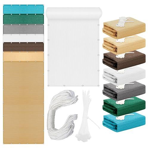 Tenda a Vela Ombreggiante Traspirante 3 x 4 m Anti UV Corde di Supporto Traspirante Copertura con Anelli con Occhielli e Fune Ideali per Cortile Patio e Campeggio, Bianco