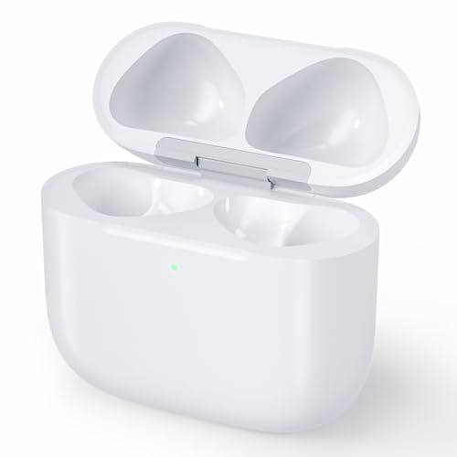 BRABURG Kabelloses Ladecase Ersatz Kompatibel mit AirPods 4，Repacement Charging Case mit Bluetooth Pairing Sync Taste, Weiß (to USB-C)