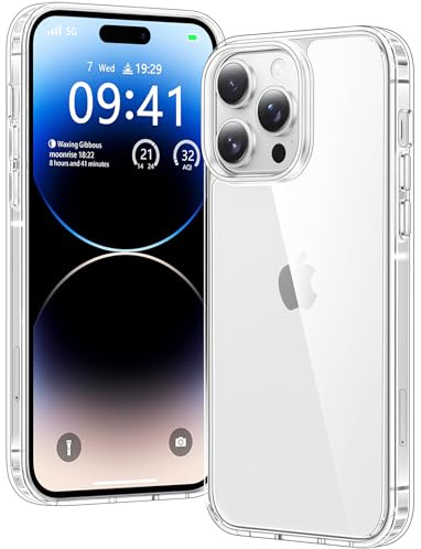 Voyahülle Clear Case for iPhone 14 Pro Max, Ultra Thin, Shockproof TPU Cover, Anti-Yellowing, Crystal Clear, Phone Case for Apple iPhone 14 Pro Max - Clear
