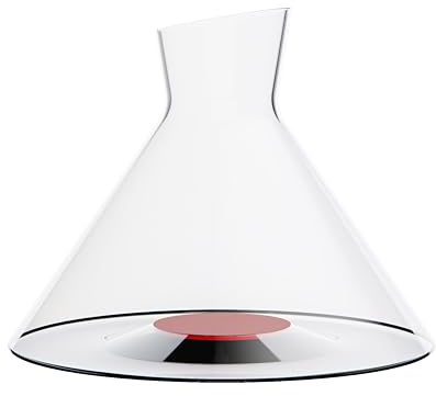 SplitGlass - Decanter - Red - Decanter per Vino in vetro lavorato a Mano - Design Elegante per Ossigenazione del Vino - Capacità 1,5 L