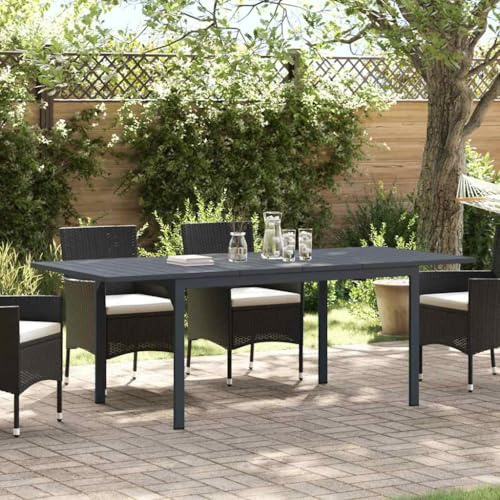 FWIKDUN Klappbarer Ausziehtisch Outdoor faltbar und platzsparend für Terrasse Garten mit wetterfester Ausziehtisch Stahl Konstruktion