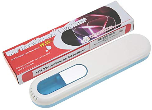 Sterilizzatore automatico per spazzolino denti, Sterilizzatore portatile a luce UV, Organizzatore di spazzole per spazzolino viaggio elettrico a corsa singola, Disinfettante per la(Blu)