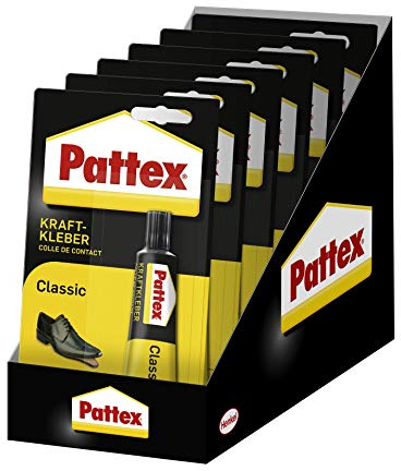 Pattex Kraftkleber Classic, extrem starker Kleber für höchste Festigkeit, Alleskleber für den universellen Einsatz, hochwärmefester Klebstoff, 6 x 30g